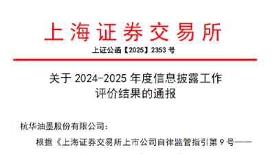 杭華股份信息披露工作喜獲上交所“A級(jí)”最高評(píng)價(jià)！
